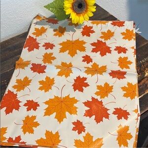 10 Poly Mailers in Orange and Cream Autumn
Leaves 15" X 19" NWT Fall